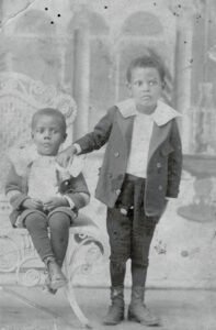 Portrait of two young children.